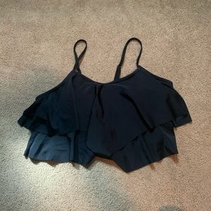 Black loose bikini top